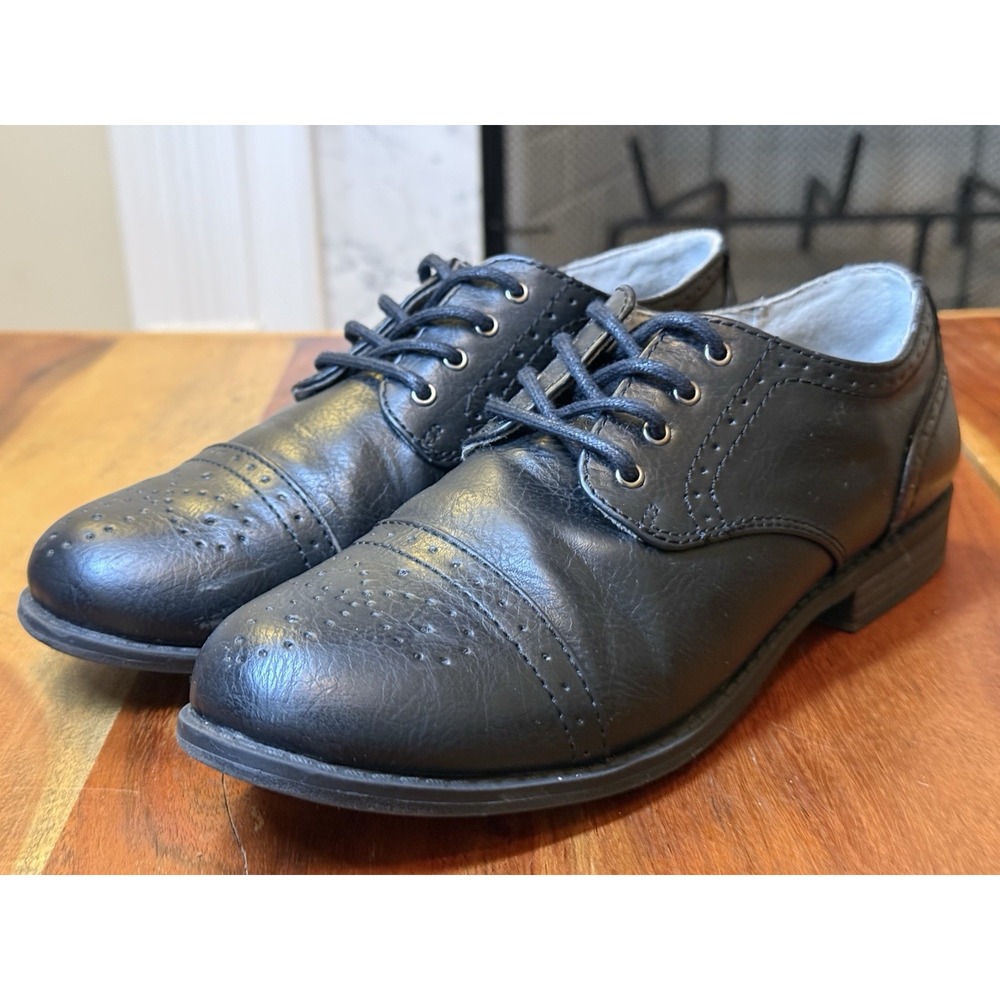 White Mountain Stern Oxford Wingtip Shoes Womens 6.5 M Black Casual Low Top